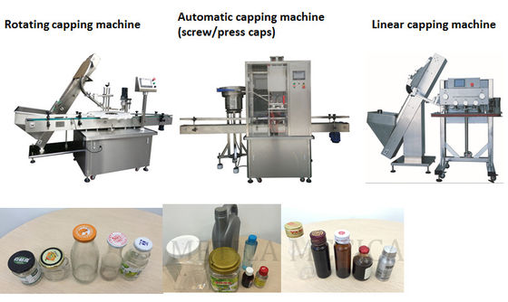 METICA Automatic Plastic Bottle Capping Machine Spindle Cappers 1800BPH-9000BPH