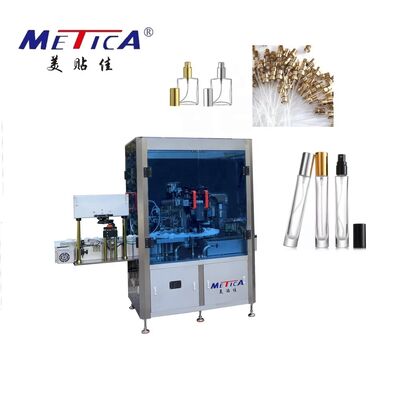 Mesin Pengisian dan Penutupan Botol Kaca Parfum Stainless Steel Monoblock 1000-1800BPH