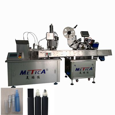 Otomatis 10-20ml minyak wangi tabung mengisi crimping mesin tinju