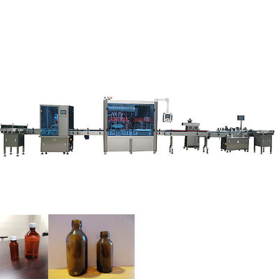 8000mm Panjang Lini Produksi Pembotolan Mesin Pengisian Sirup Otomatis