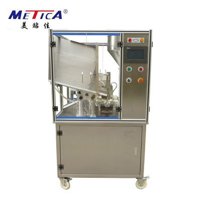 PLC Aluminium Tube Filling Dan Sealing Machine Dengan Pasokan Udara 0.6MPa
