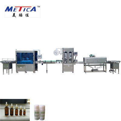 Mesin Pembotolan Dan Pelabelan Minyak METICA CBD Mesin Pengisi Botol Kaca 0.6-0.8Mpa