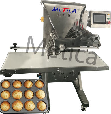Mesin Pengisi Kue OEM 100g Kontrol Layar Sentuh 2000BPH-3000BPH