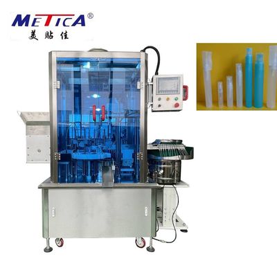 220V 50Hz 2kW Otomatis Pen Sprayer Mesin Pengisian Dan Capping dengan 1500-2000BPH dan 5-50ml Volume Pengisian