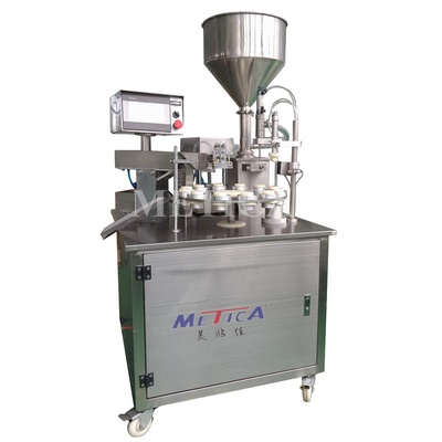 Layar Sentuh 40L Hopper Tube Filling Dan Sealing Machine 1000bph
