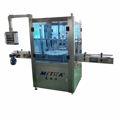 Mesin Pembungkus Botol Tipe Rotary Kecepatan Tinggi Dengan Kepala Kembar